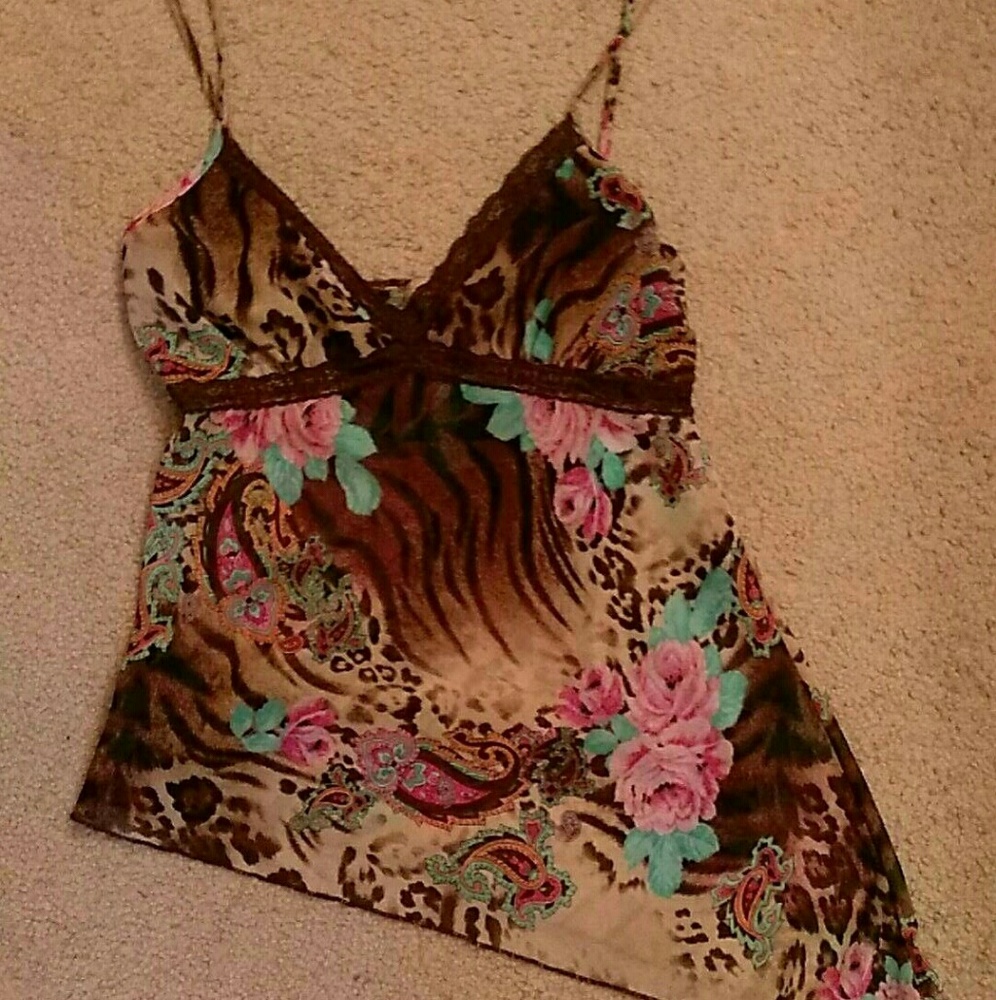 Blouse, lace spaghetti strap